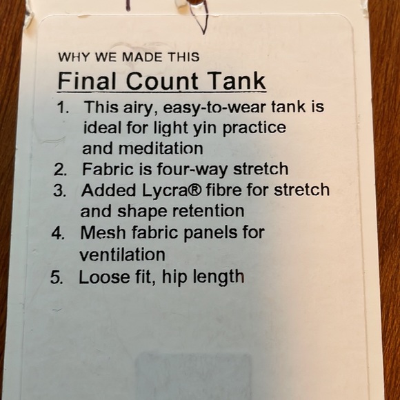 Lululemon Final Count Tank - Picture 4 of 9